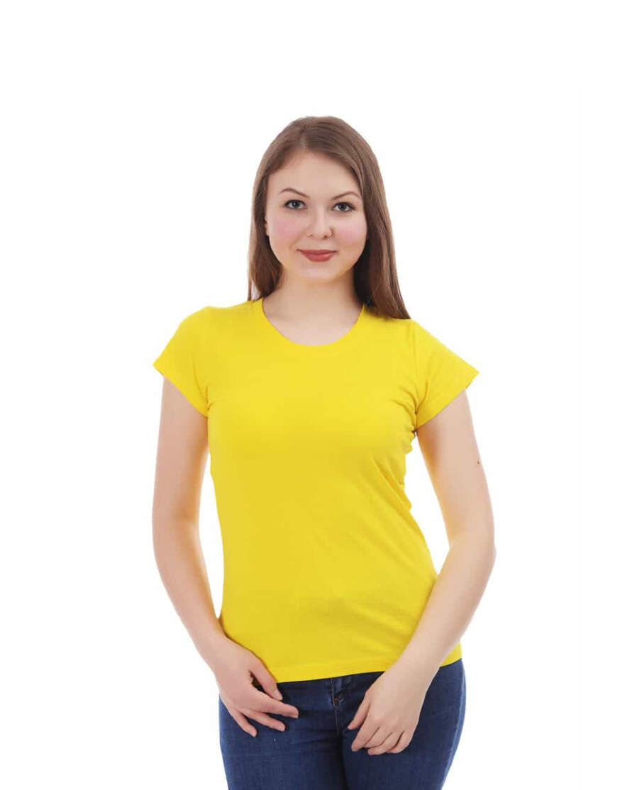 Лимонная женская футболка оптом